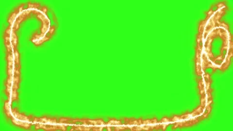 Fire line effect animation graphic element green screen Stock Footage 330253169