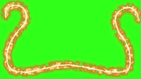 Fire line effect animation graphic element green screen Stock-Footage 330253171