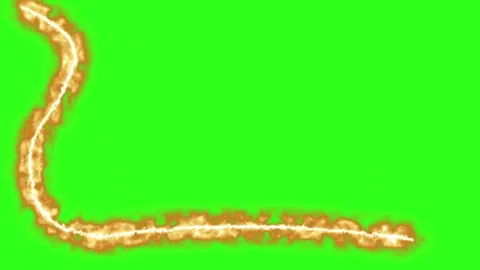 Fire line effect animation graphic element green screen Stock Footage 330253180
