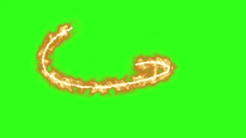 Fire line effects group graphic motion elements on green screen Stock Footage 330611092