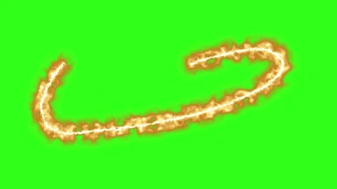 Fire line effects group graphic motion elements on green screen Stock Footage 330611098