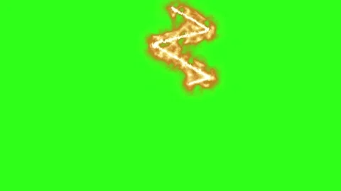 Fire line effects group graphic motion elements on green screen Stock-Footage 331801982