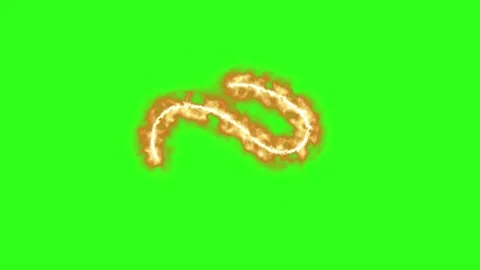 Fire line effects group graphic motion elements on green screen Stock Footage 331801983