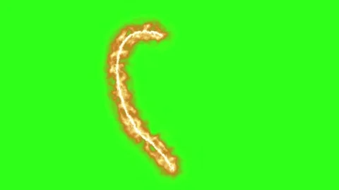 Fire line effects group graphic motion elements on green screen Stock Footage 331801984