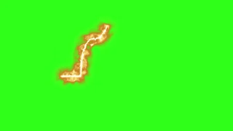 Fire line effects group graphic motion elements on green screen Stock Footage 331801988