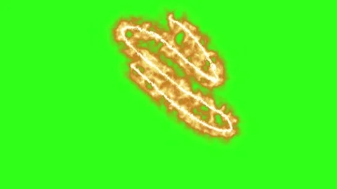 Fire line effects group graphic motion elements on green screen Stock Footage 331801991