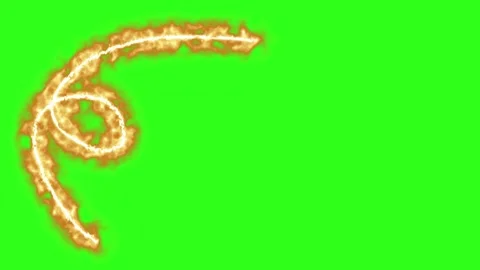 Fire line effects group graphic motion elements on green screen Stock Footage 331922617