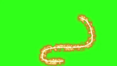 Fire line effects group graphic motion elements on green screen Stock Footage 331922619