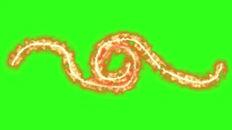 Fire line effects group graphic motion elements on green screen Stock Footage 332751032