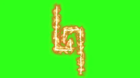 Fire line effects group graphic motion elements on green screen Stock Footage 332751033
