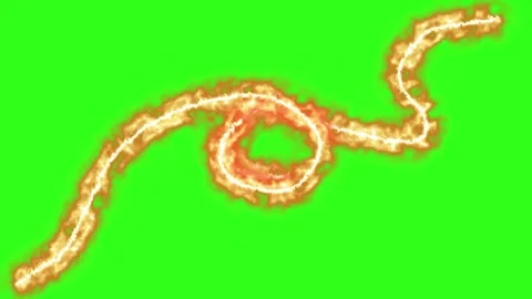 Fire line effects group graphic motion elements on green screen Stock Footage 332751036