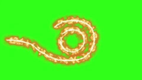 Fire line effects group graphic motion elements on green screen Stock Footage 332751058