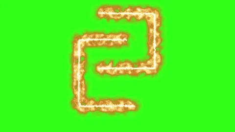 Fire line effects group graphic motion elements on green screen Stock Footage 332751061