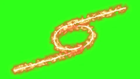 Fire line effects group graphic motion elements on green screen Stock Footage 332751071