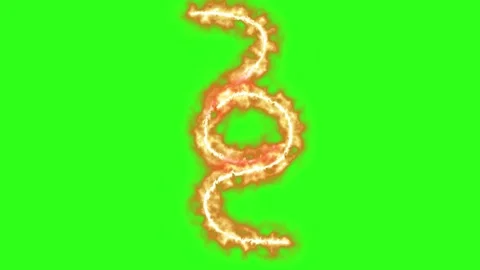 Fire line effects group graphic motion elements on green screen Stock Footage 332751074