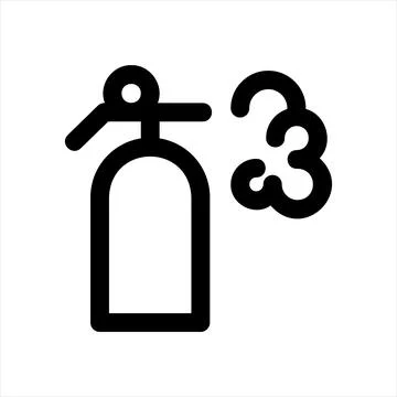 Fire line icon vector illustration isolated on white background Stock Illustration