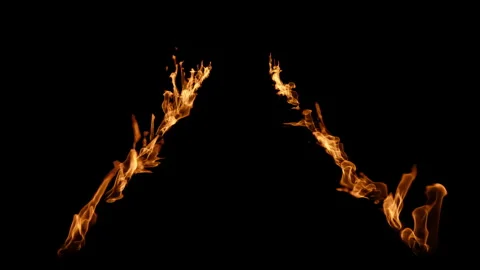 Fire line loop effect animation Stock Footage 261797782