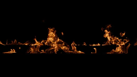 Fire line loop effect animation Stock Footage 261797958