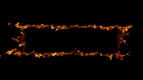 Fire line loop effect Stock Footage 262288488