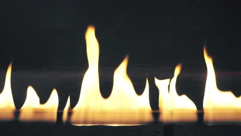 Fire line in slow motion on black Stock Footage 139987971