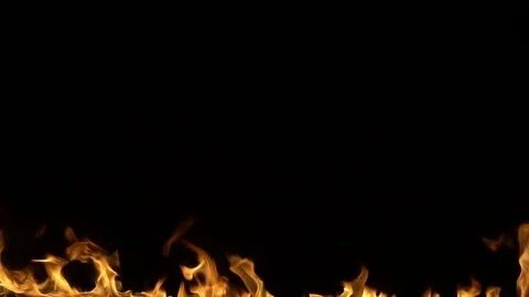 Fire Line. Slow motion of fire. Stock Footage 74581777