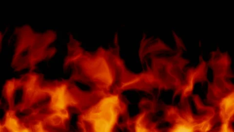 Fire line in slow motion isolated on black Stock Footage 119768925