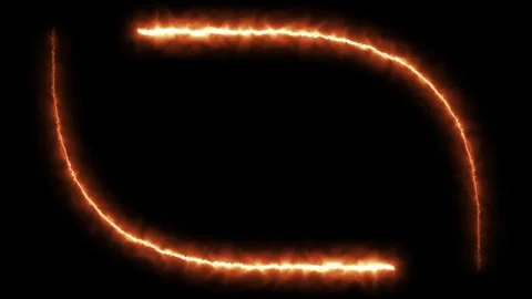Fire lines appear and disappear on a transparent background. Animate a frame of Stock Footage 278545136
