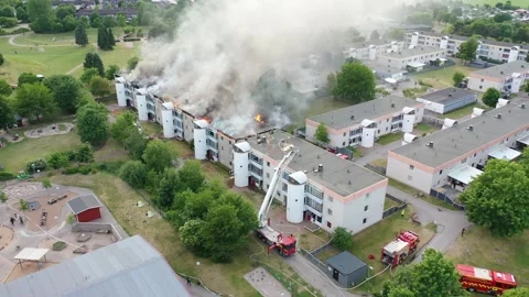 Fire Linköping Stock Footage 147394002