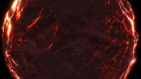 Fire liquid ball. Energy sphere or space planet Stock Footage 311522428