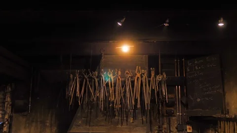 Fire with living flames for blacksmith's forge Stock Footage 124476471