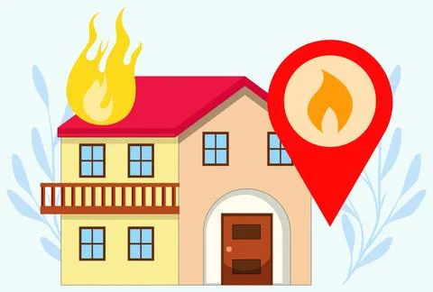 Fire Location Concept Illustration Stock-Illustration