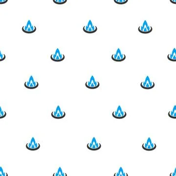 Fire Location Flat Vector Seamless Pattern 스톡 일러스트