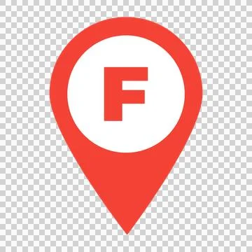Fire Location Pin Icon Isolated on Transparent Background Illustrazione stock
