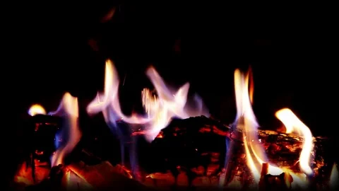 Fire log embers Stock-Footage 82251082