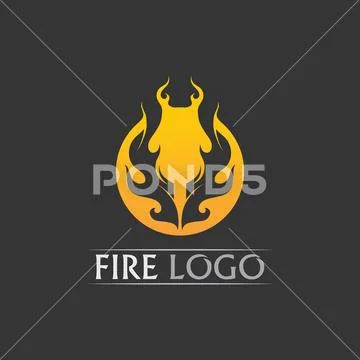 Fire Element Logo Logo Element Fire Design Royalty Free Vector Image