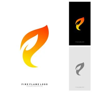 Fire Logo concept Vector. Fire leaf logo template vector 스톡 일러스트