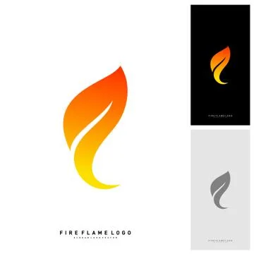 Fire Logo concept Vector. Fire leaf logo template vector Illustrazione stock