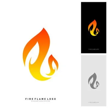 Fire Logo concept Vector. Fire leaf logo template vector Stock Illustration