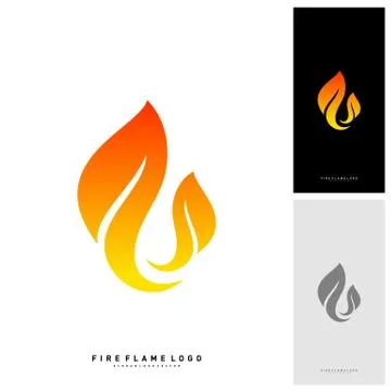 Fire Logo concept Vector. Fire leaf logo template vector Stock Illustration