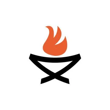 Fire logo, create fire icon, burner attention icon Stock Illustration