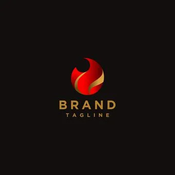 Fire Logo Design Stock Illustration