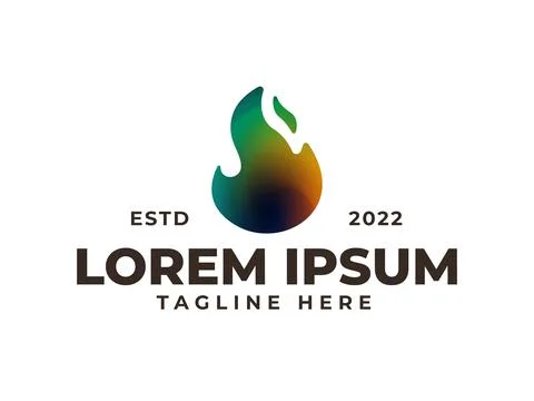 Fire logo design template Stock Illustration