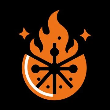 Fire logo design template industry, graphic vector logotype element for template Stock Illustration