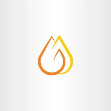 Fire logo flame symbol vector icon illustration 스톡 일러스트
