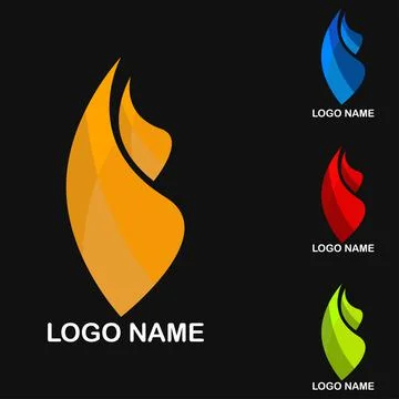 Fire logo icon set abstract vector design Illustrazione stock