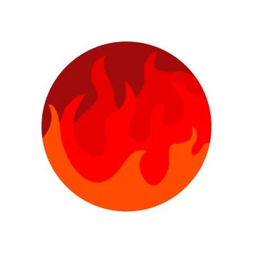 Fire Logo Inside a Circle Stock-Illustration