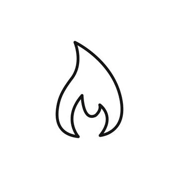 Fire logo sign vector outline イラスト素材
