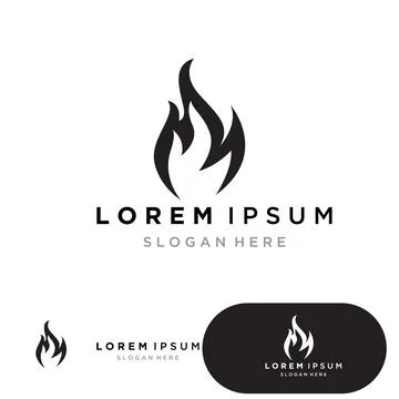Fire Logo Template  Flame Symbol  Icon Vector Stock Illustration
