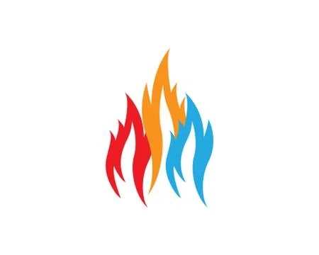 Fire Logo Template vector icon Oil, gas and energy logo concept Illustrazione stock