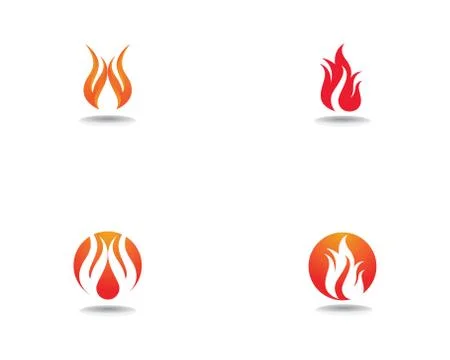 Fire Logo Template vector icon Oil, gas and energy logo concept Stock Illustration